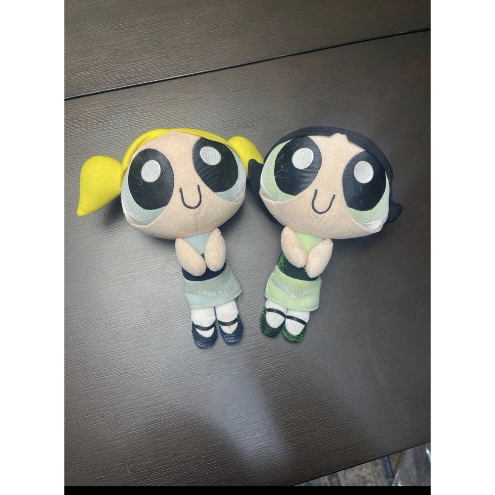 Vintage Powerpuff Applause Girl Plushies Bubbles & Buttercup Y2K